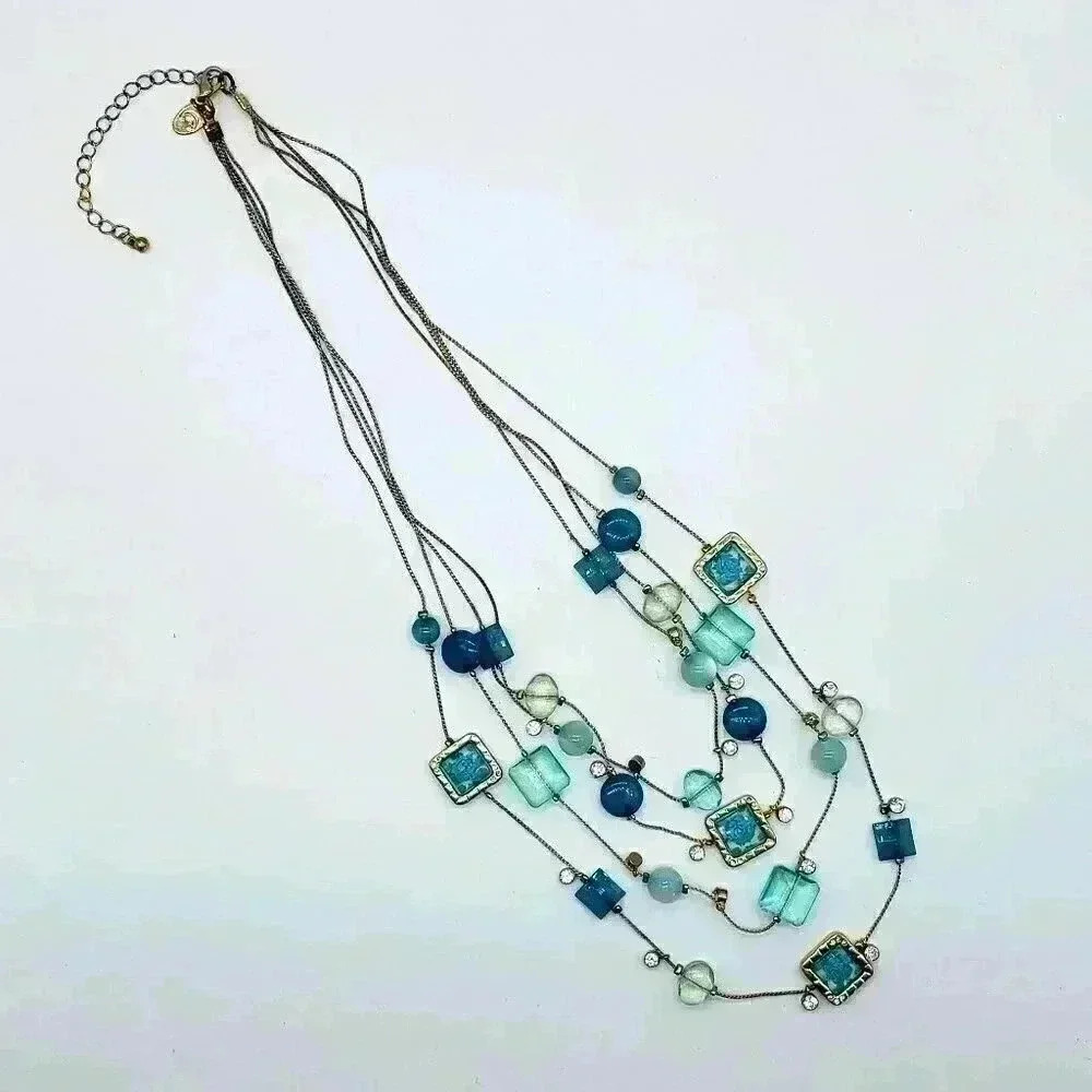 Multi Tier Blue Necklace - Picture 1 of 1